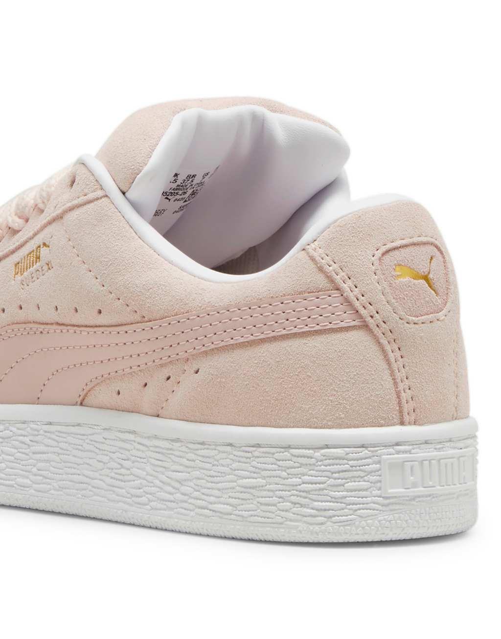 Puma Suede XL sneakers in light pink and white Product Image