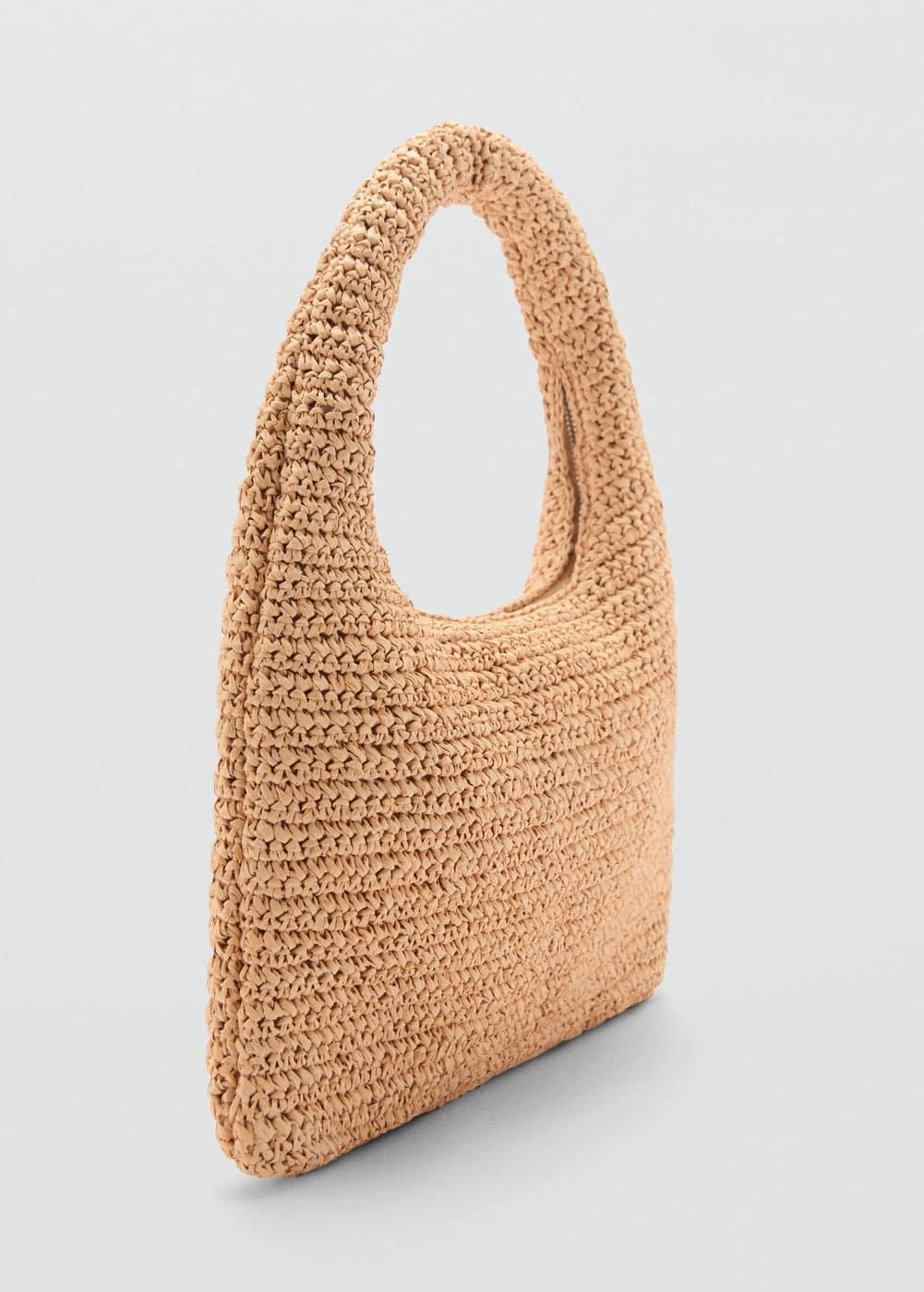 Mango Womens Natural Fiber Shoulder Bag Product Image