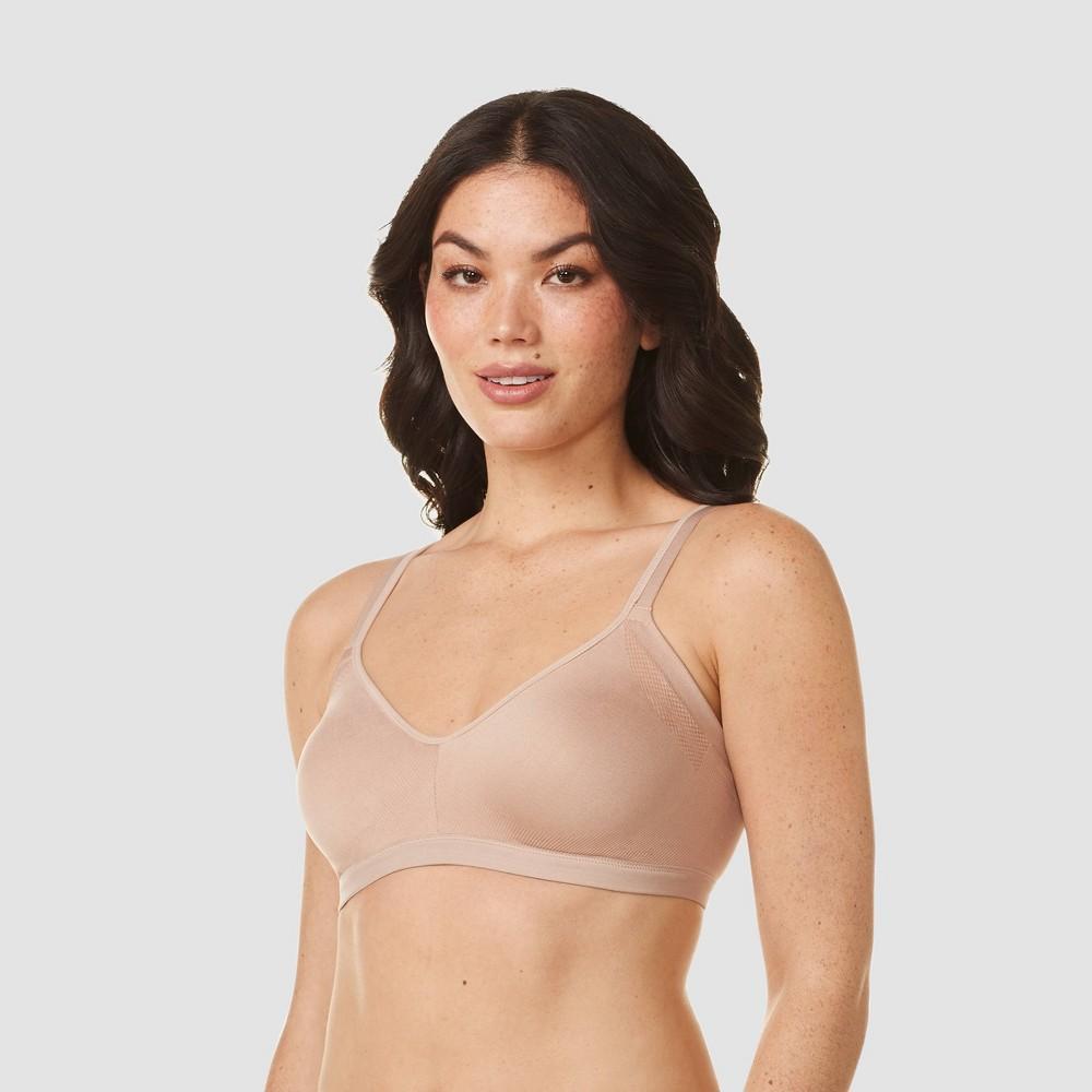 Simply Perfect by Warners Womens Underarm Smoothing Seamless Wireless Bra - Toasted Almond XXL Product Image