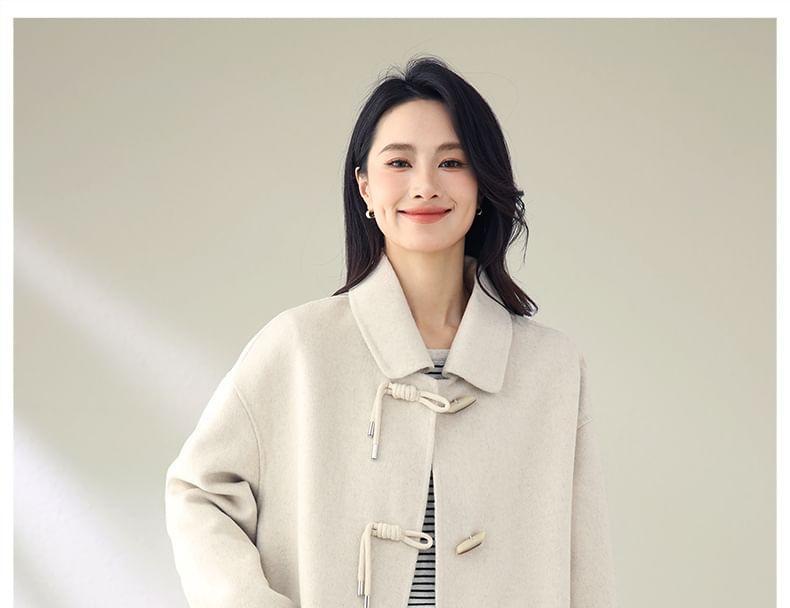 Collared Plain Toggle Coat Product Image