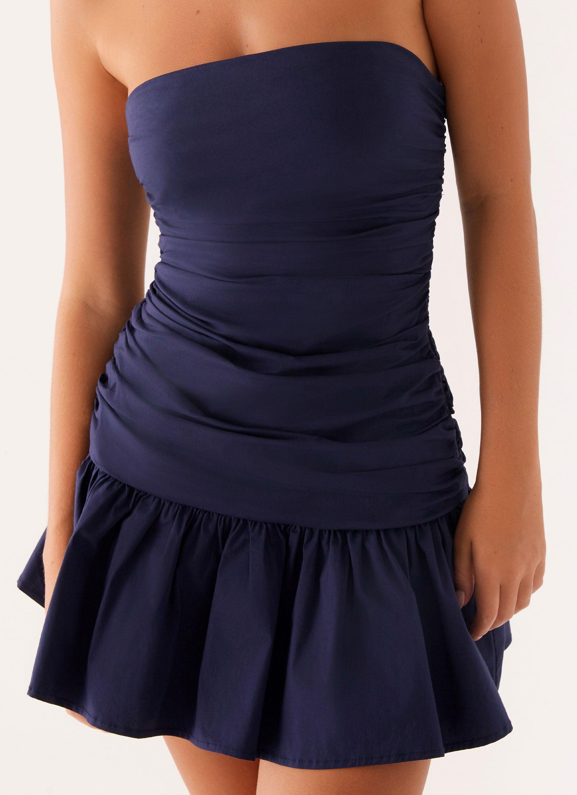 Carmel Mini Dress - Navy Product Image