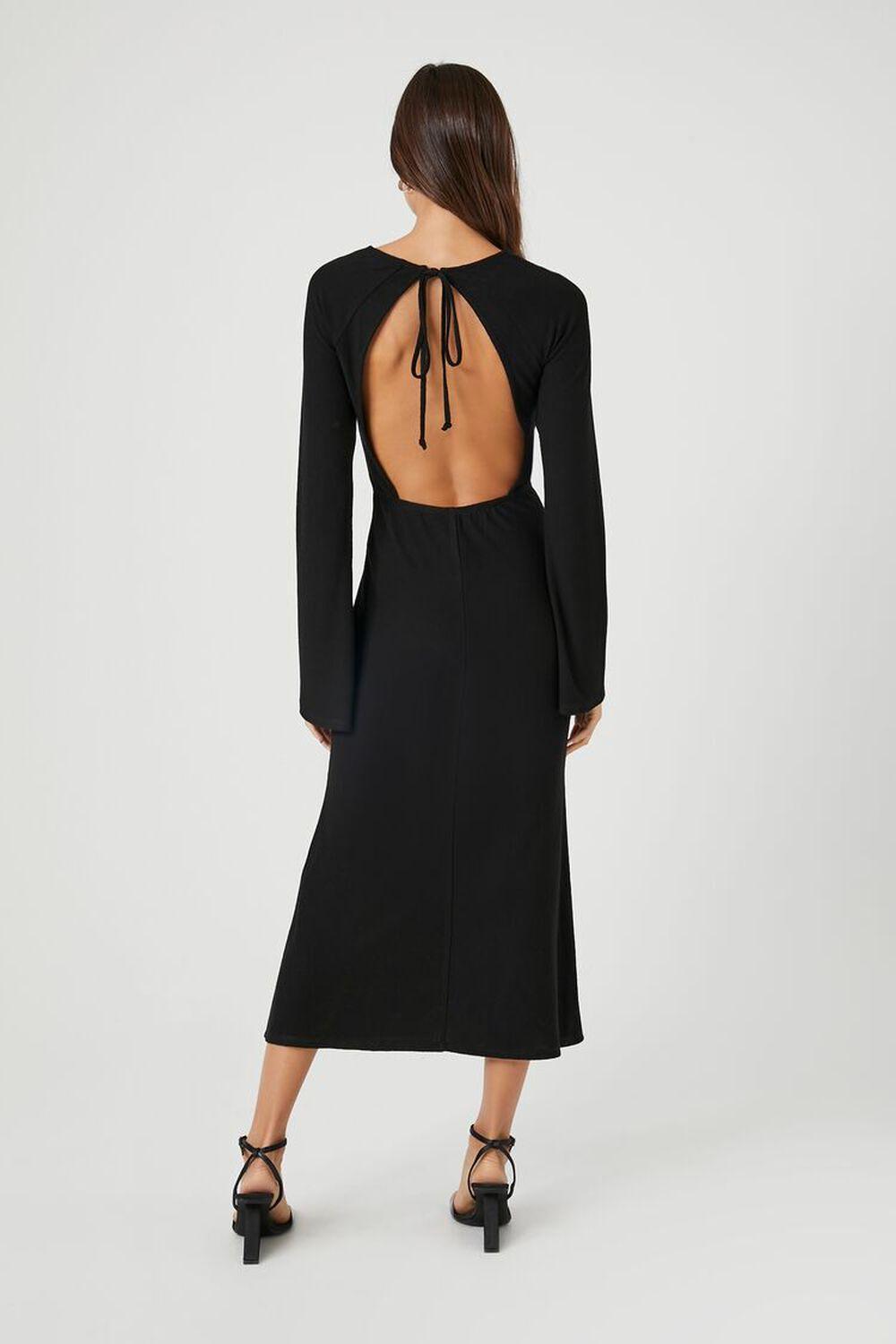 Ribbed Knit Open-Back Midi Dress | Forever 21 Product Image