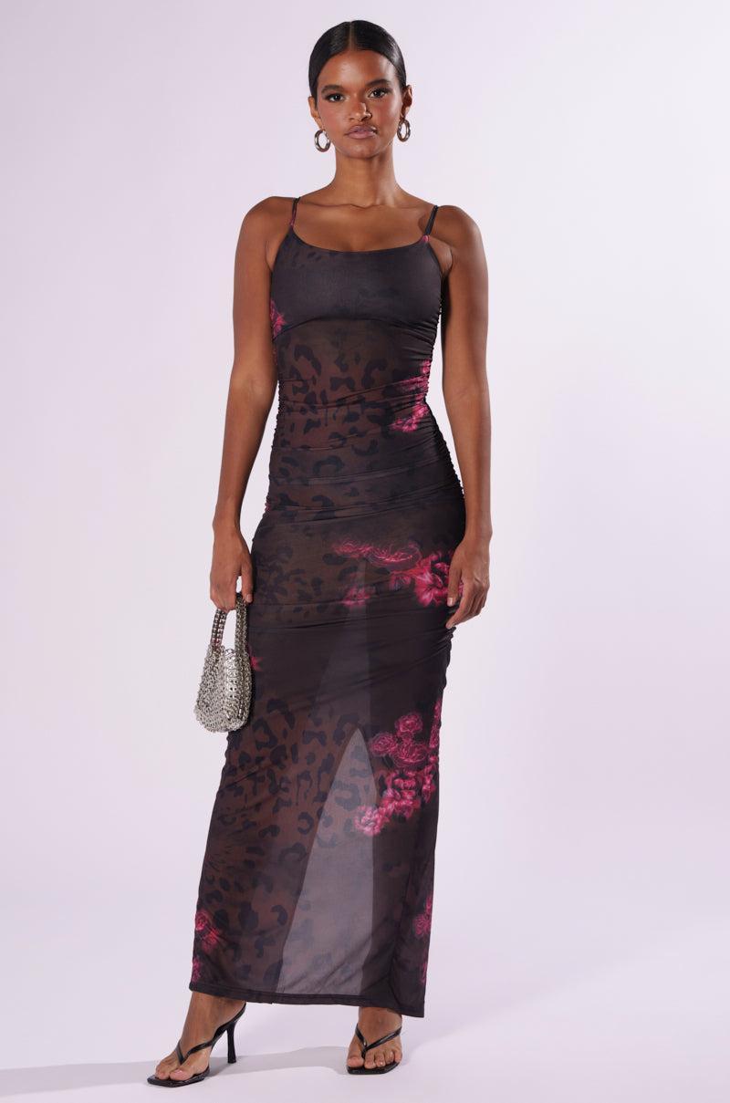 WILD SIDE PRINTED MIDI DRESS Product Image