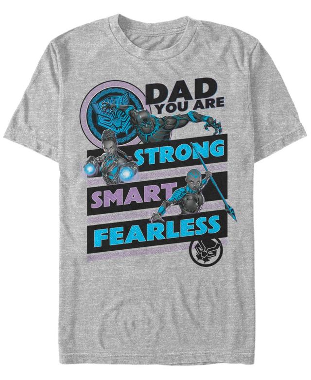 Mens Marvel Black Panther Dad Traits Tee Athletic Grey Product Image