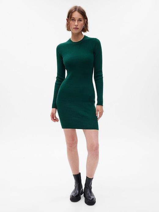 CashSoft Rib Mini Sweater Dress Product Image