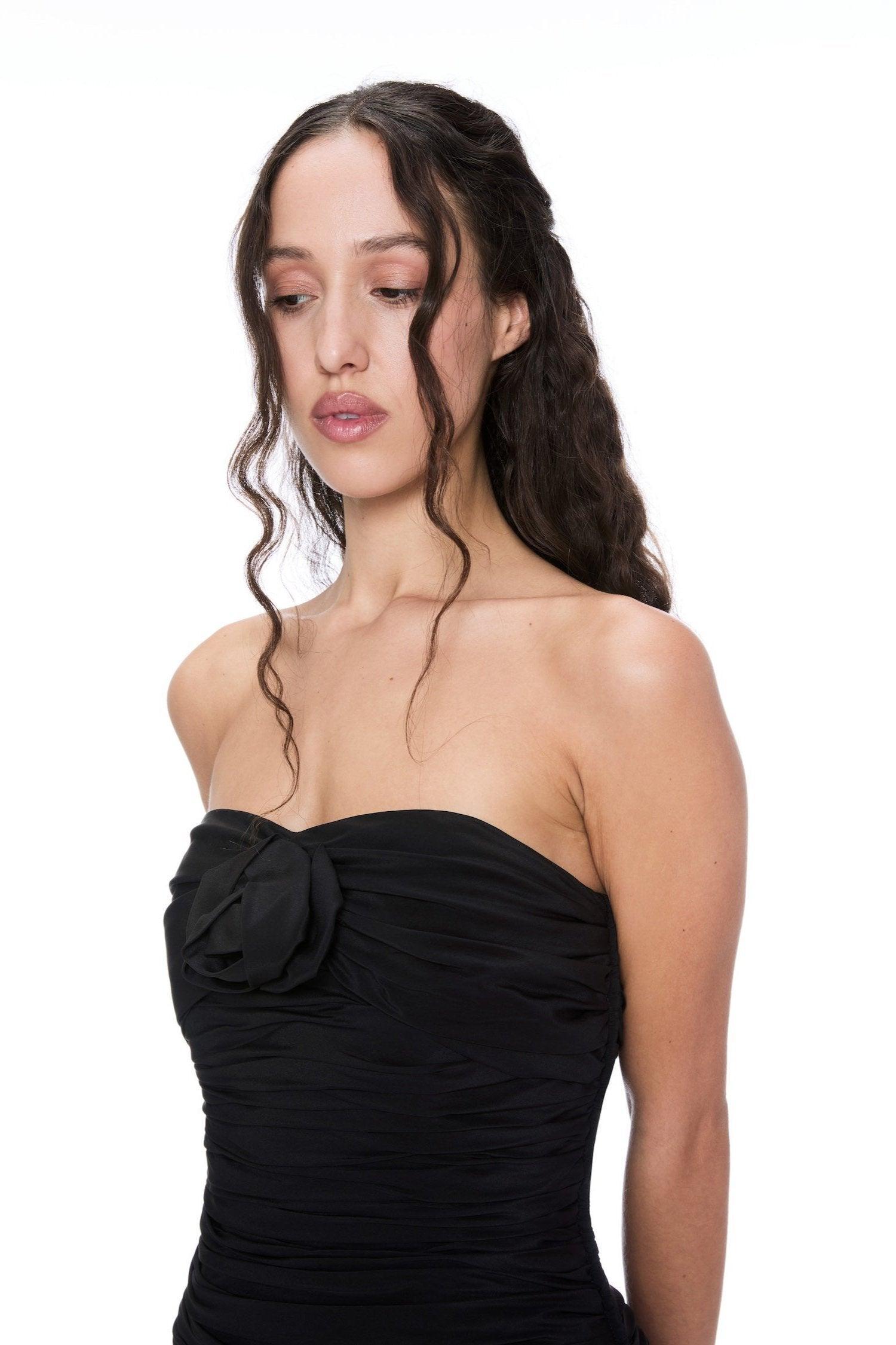 DIOR STRAPLESS BLACK MINI DRESS Product Image