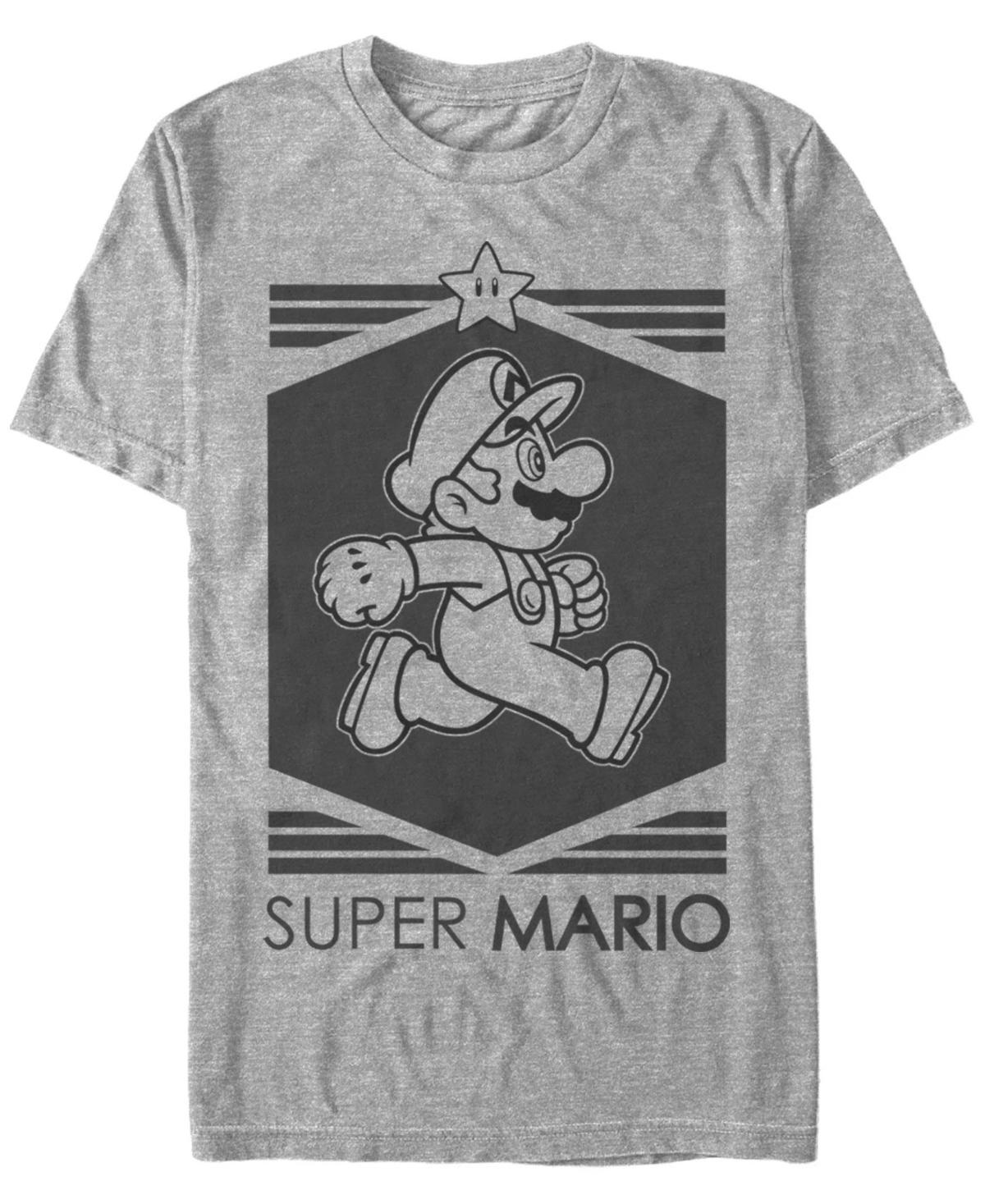 Mens Super Mario Bros Billion Tee Athletic Grey Product Image