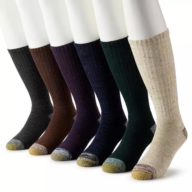 Mens GOLDTOE 6-Pack Harrington Crew Socks Product Image