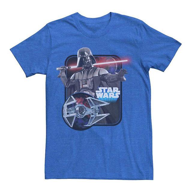 Mens Star Wars Darth Vader Tie Fight Poster Graphic Tee Royal Grey Product Image