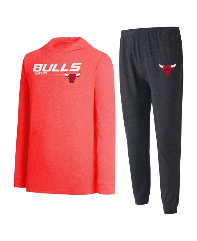 Mens Concepts Sport Black Chicago Bulls Meter Pullover Hoodie and Jogger Pants Set - Black Product Image