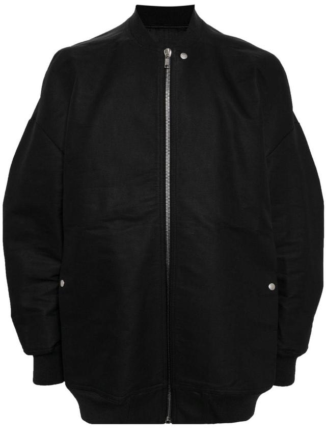 Zip-up Bomber Jacket In Black Product Image