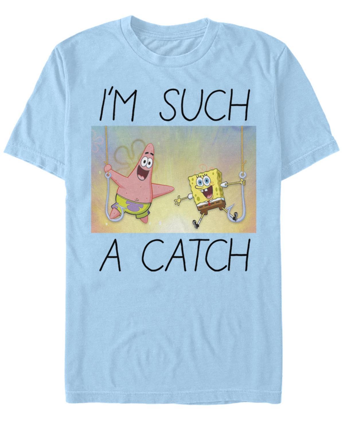 Mens Spongebob Im Such A Catch Portrait Tee Light Blue Product Image