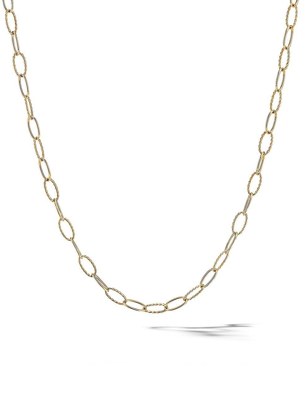 Womens Elongated Oval Link Necklace In 18K Yellow Gold Product Image