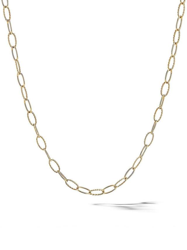 Womens Elongated Oval Link Necklace In 18K Yellow Gold Product Image