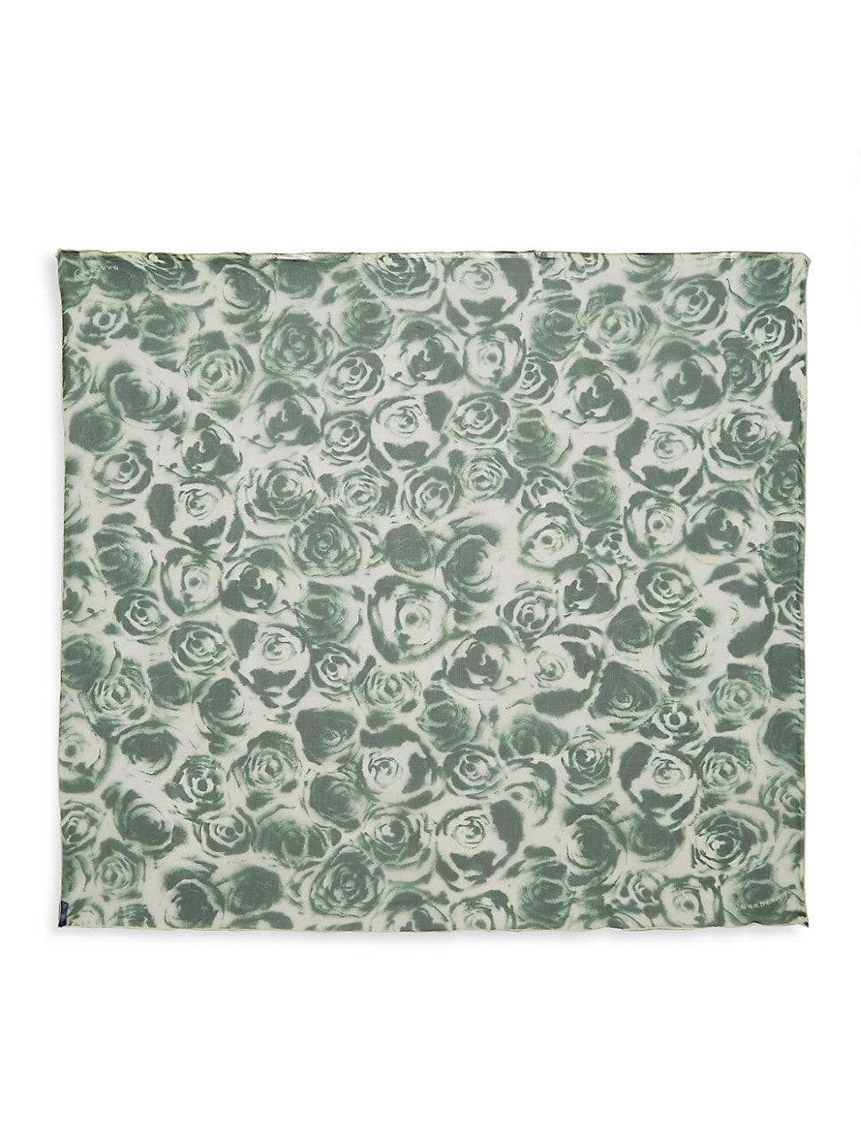 Womens Water Rose Silk Scarf Product Image