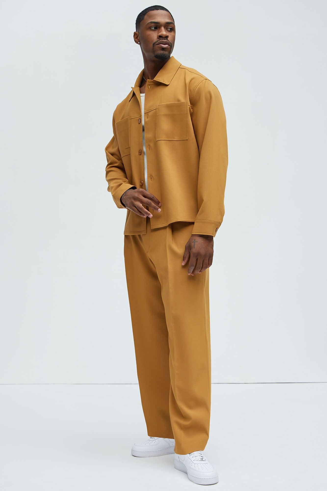 Ronan Relaxed Tapered Trousers - Camel Product Image