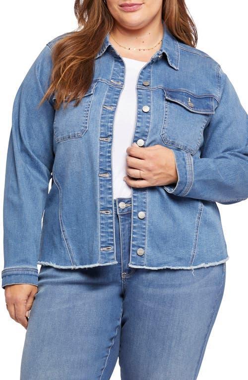 NYDJ Fray Hem Denim Trucker Jacket Product Image