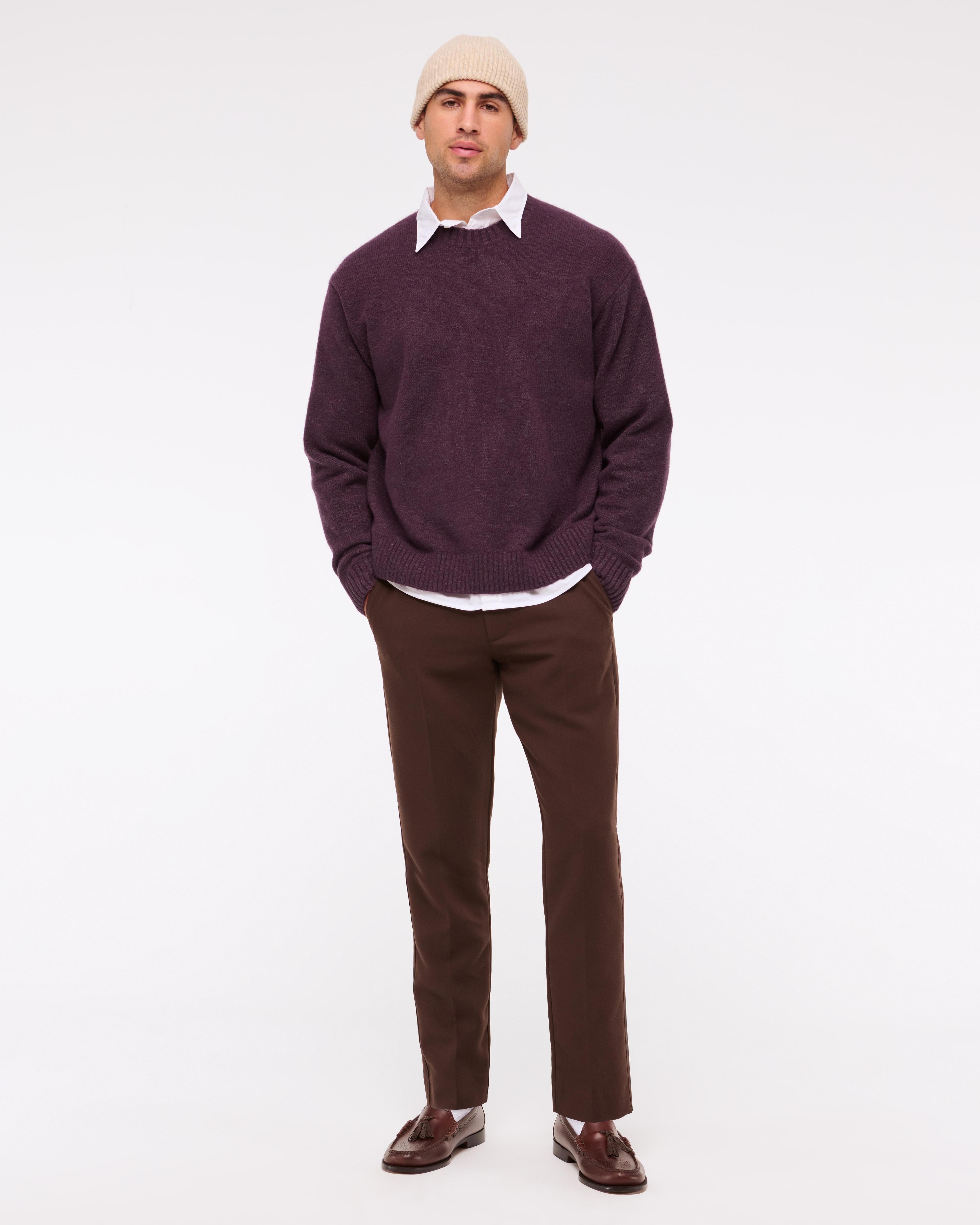 Oversized Marled Crew Sweater Product Image