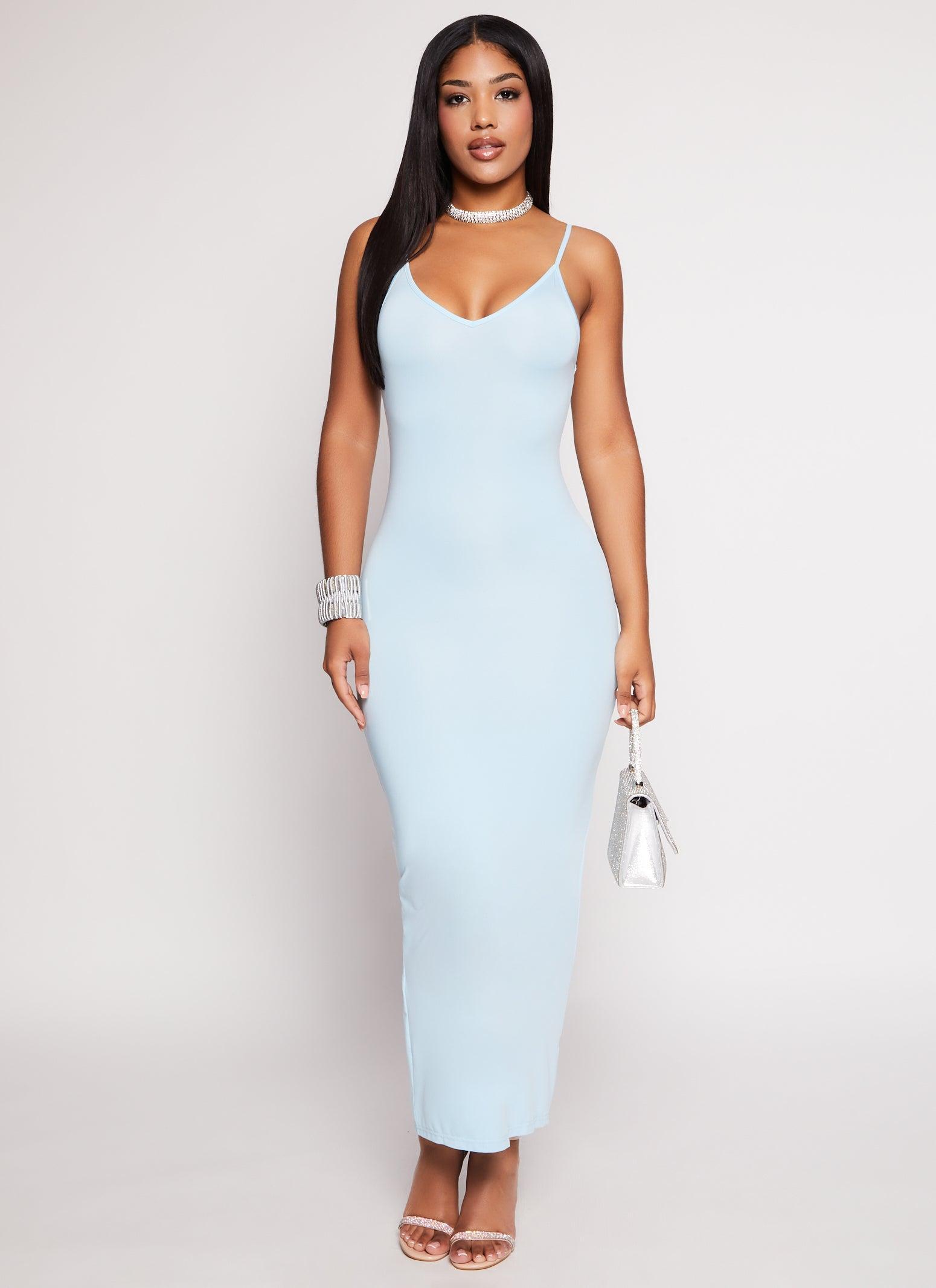 Womens Daisy V Neck Bodycon Maxi Dress product image