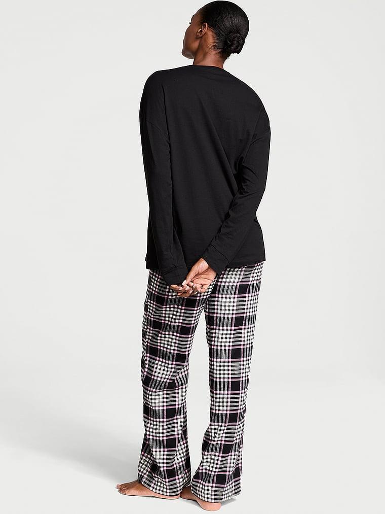 Flannel Long-Sleeve Tee-Jama Set Product Image