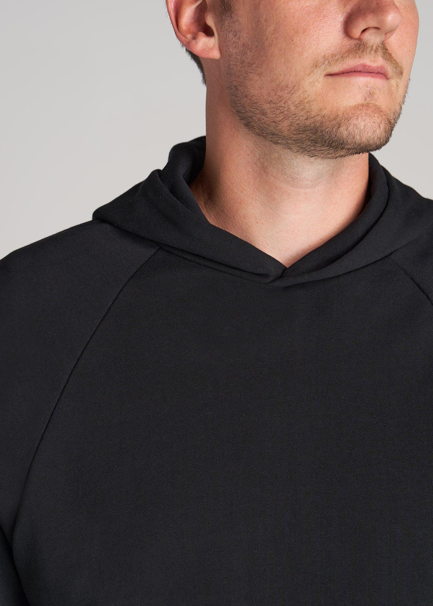 Wearever French Terry Raglan Men's Tall Hoodie in Black Male Product Image