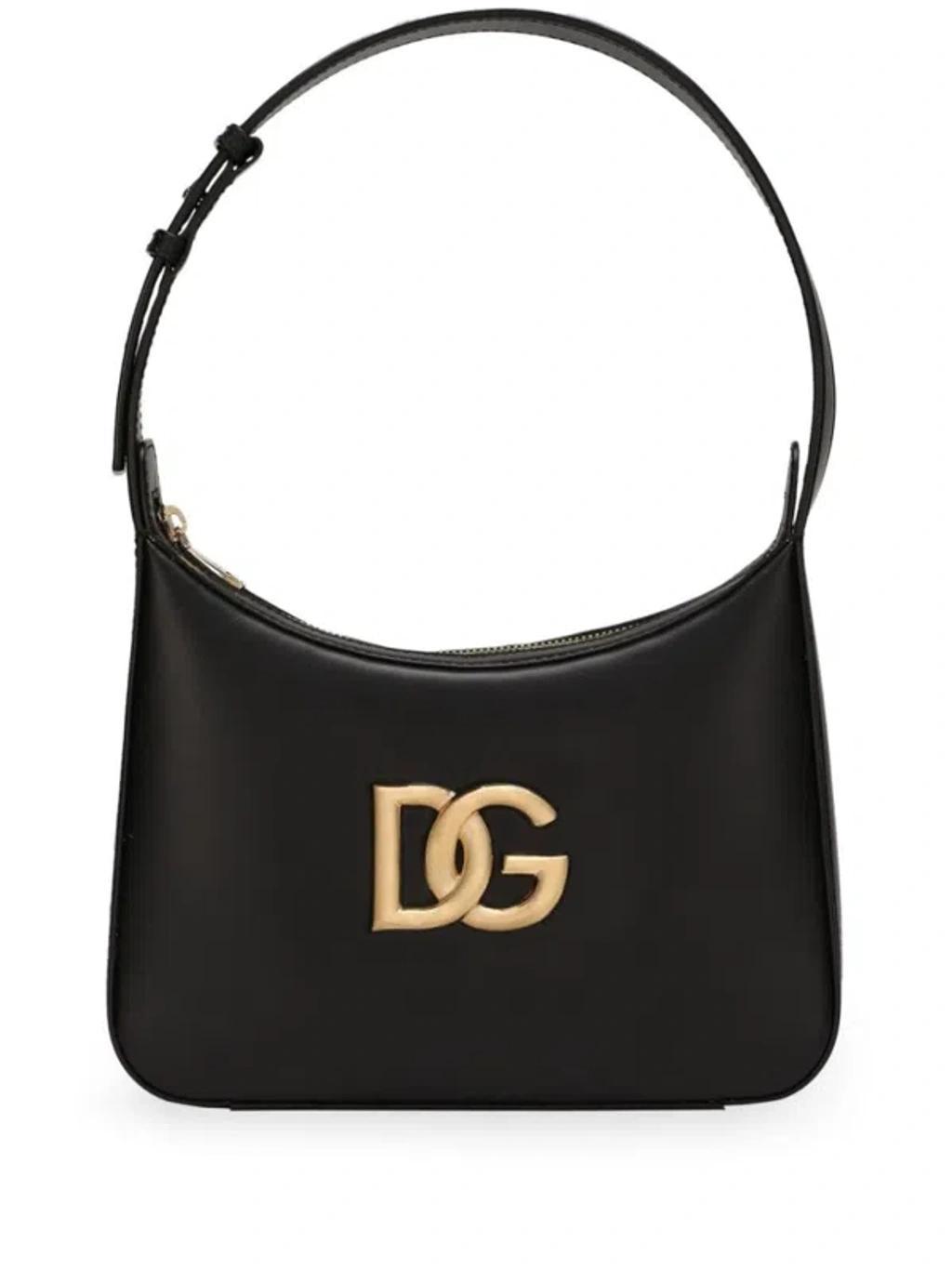 DOLCE & GABBANA Black Leather Shoulder Handbag product image