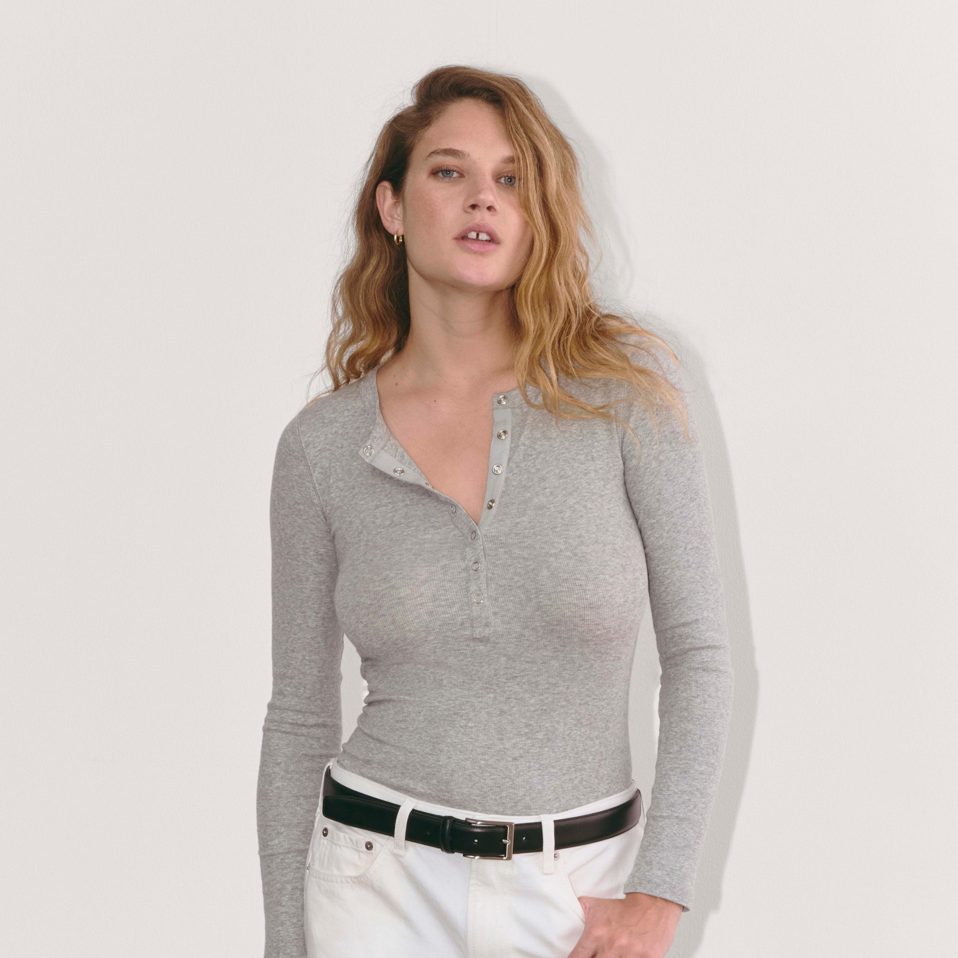 The Luxe Rib Henley Product Image