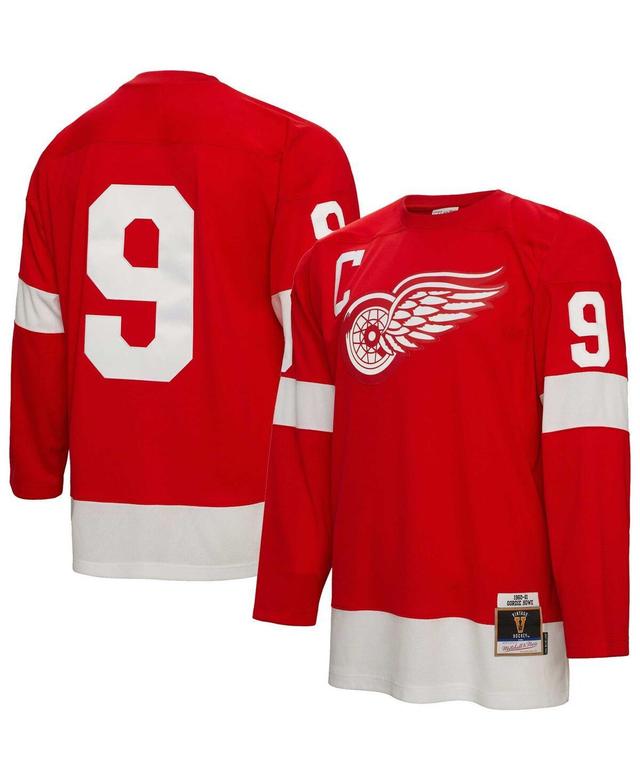 Mens Mitchell & Ness Gordie Howe Red Detroit Red Wings 1960 Blue Line Player Jersey - Red Product Image