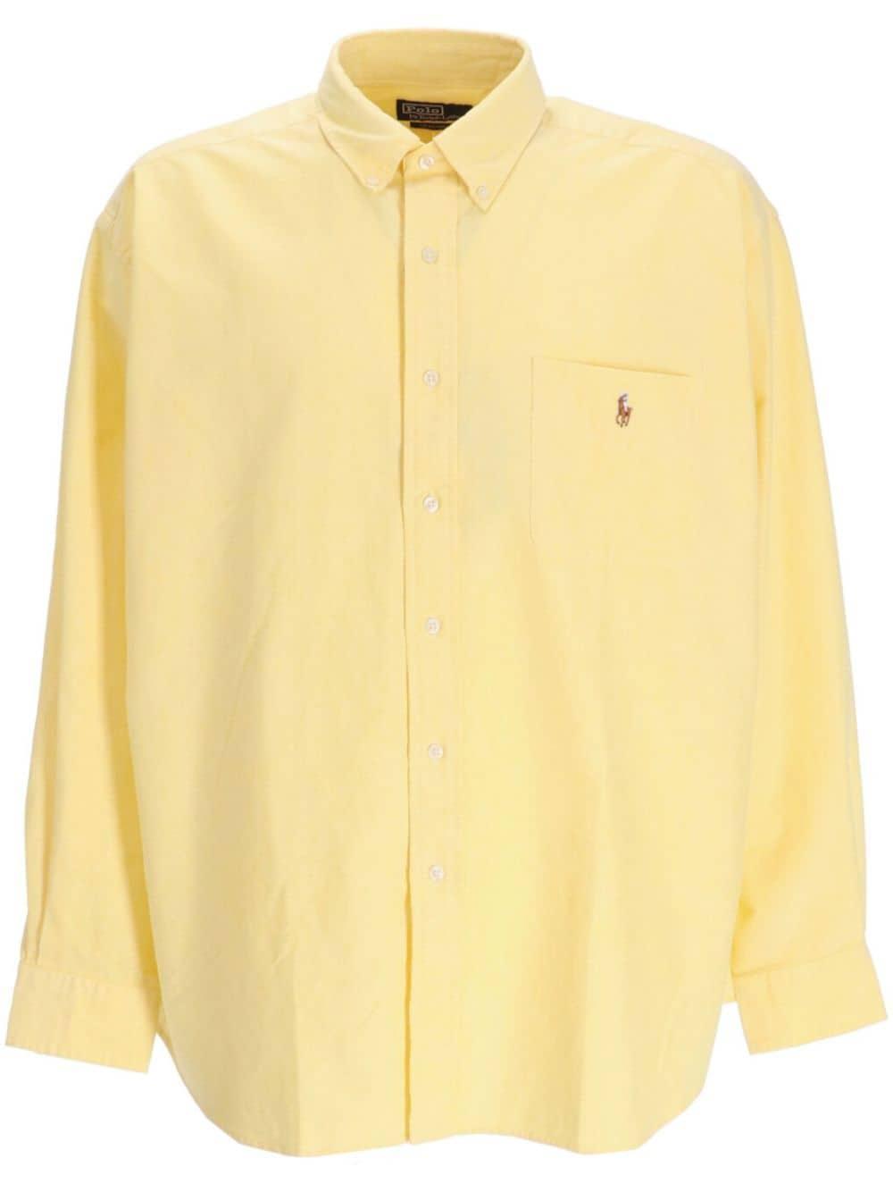 POLO RALPH LAUREN Polo Pony Cotton Shirt In Yellow Product Image