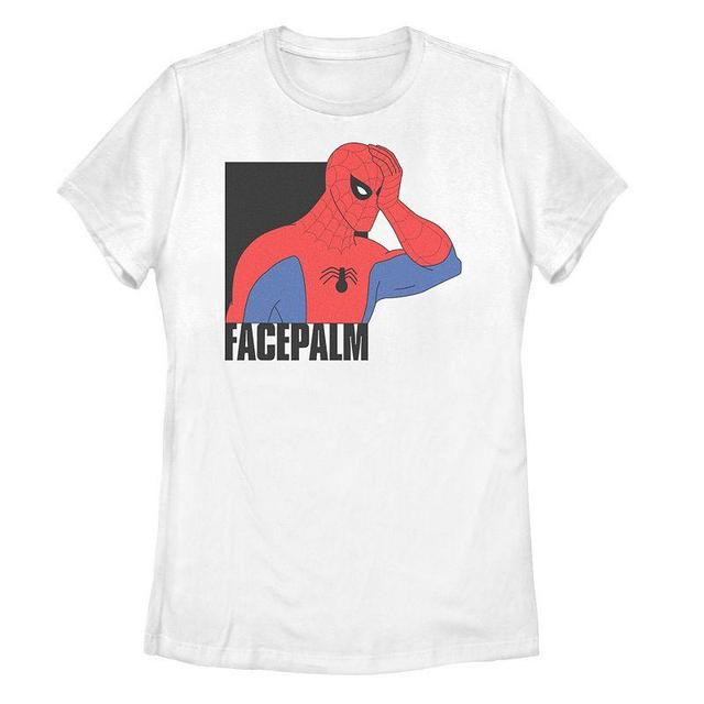 Juniors Marvel Spider-Man Facepalm Vintage Portrait Tee, Girls Product Image