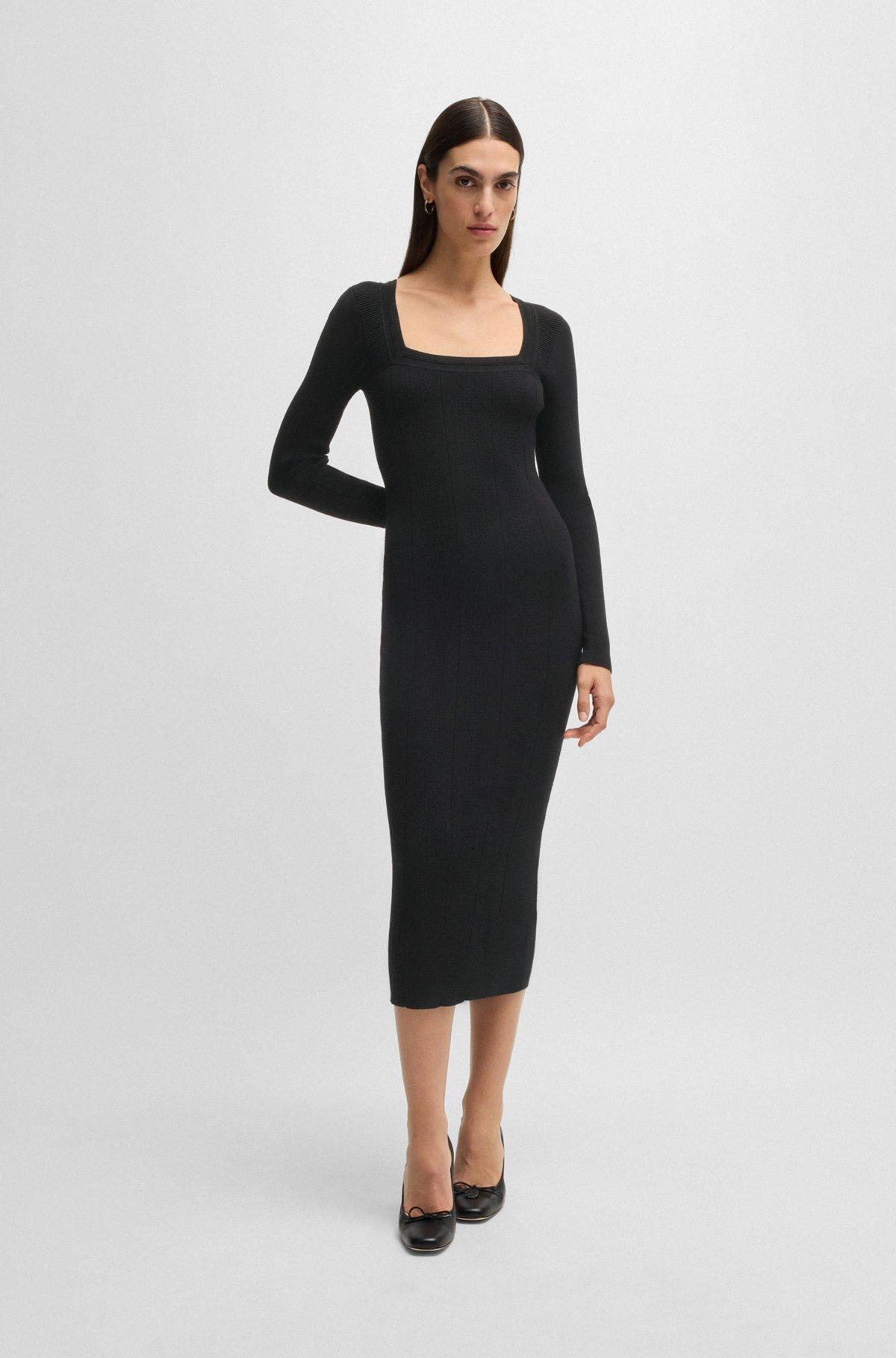 Knitted relaxed-fit dress with anti-bacterial finish Product Image