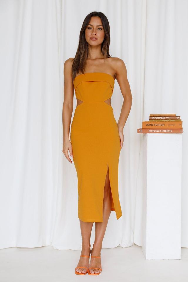 Only Strut Midi Dress Yellow Product Image