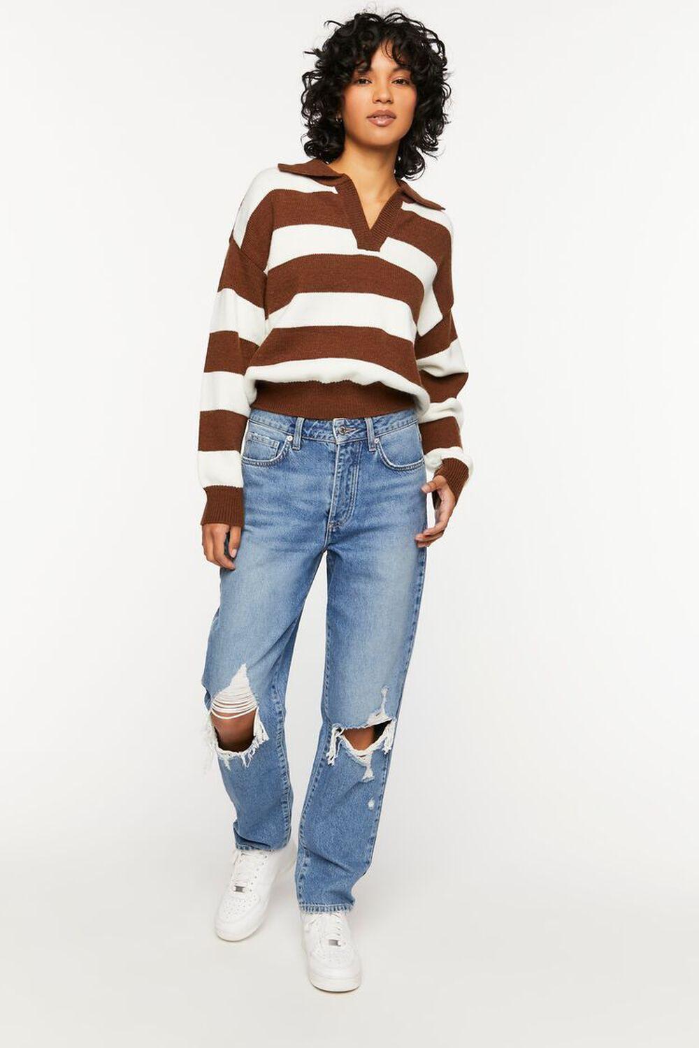 Striped Collared Sweater | Forever 21 Product Image