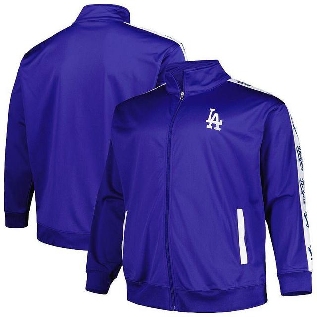 Mens Royal Los Angeles Dodgers Big & Tall Tricot Track Full-Zip Jacket Product Image