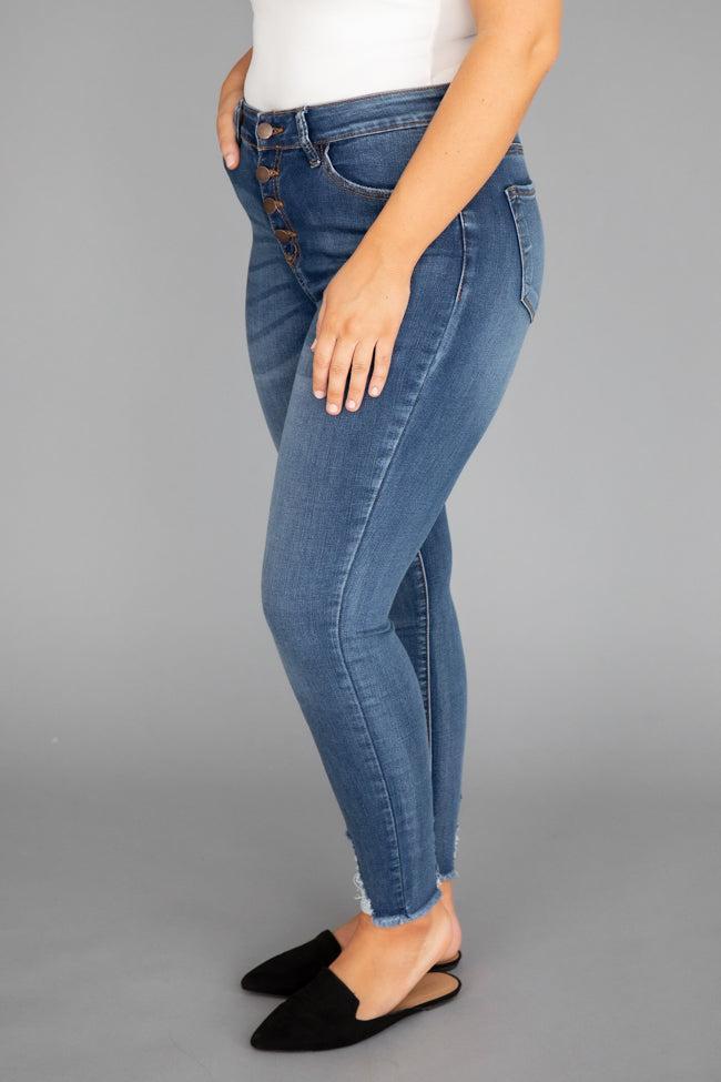 Gianna Distressed Medium Wash Jeans FINAL SALE Product Image