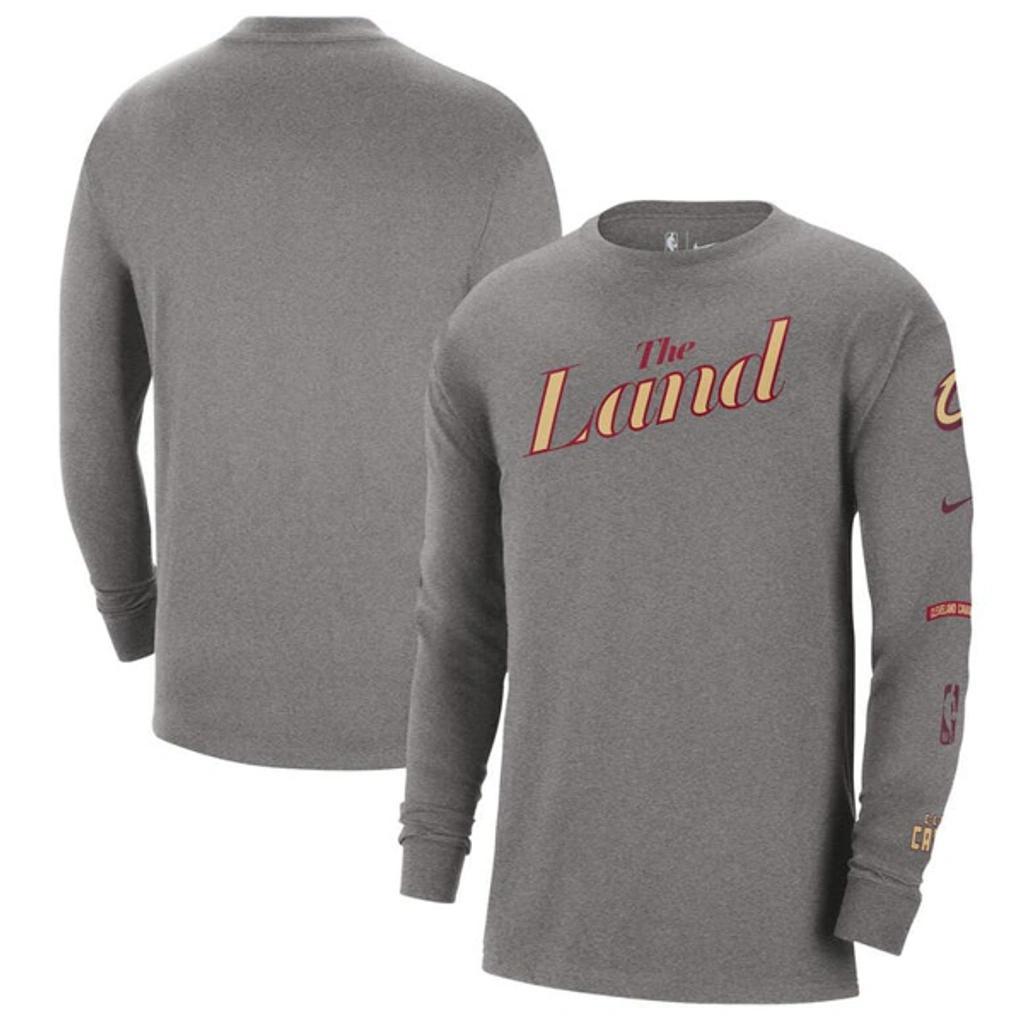 NIKE Cleveland Cavaliers 2023/24 City Edition  Men's Nba Max90 Long-sleeve T-shirt In Grey Product Image