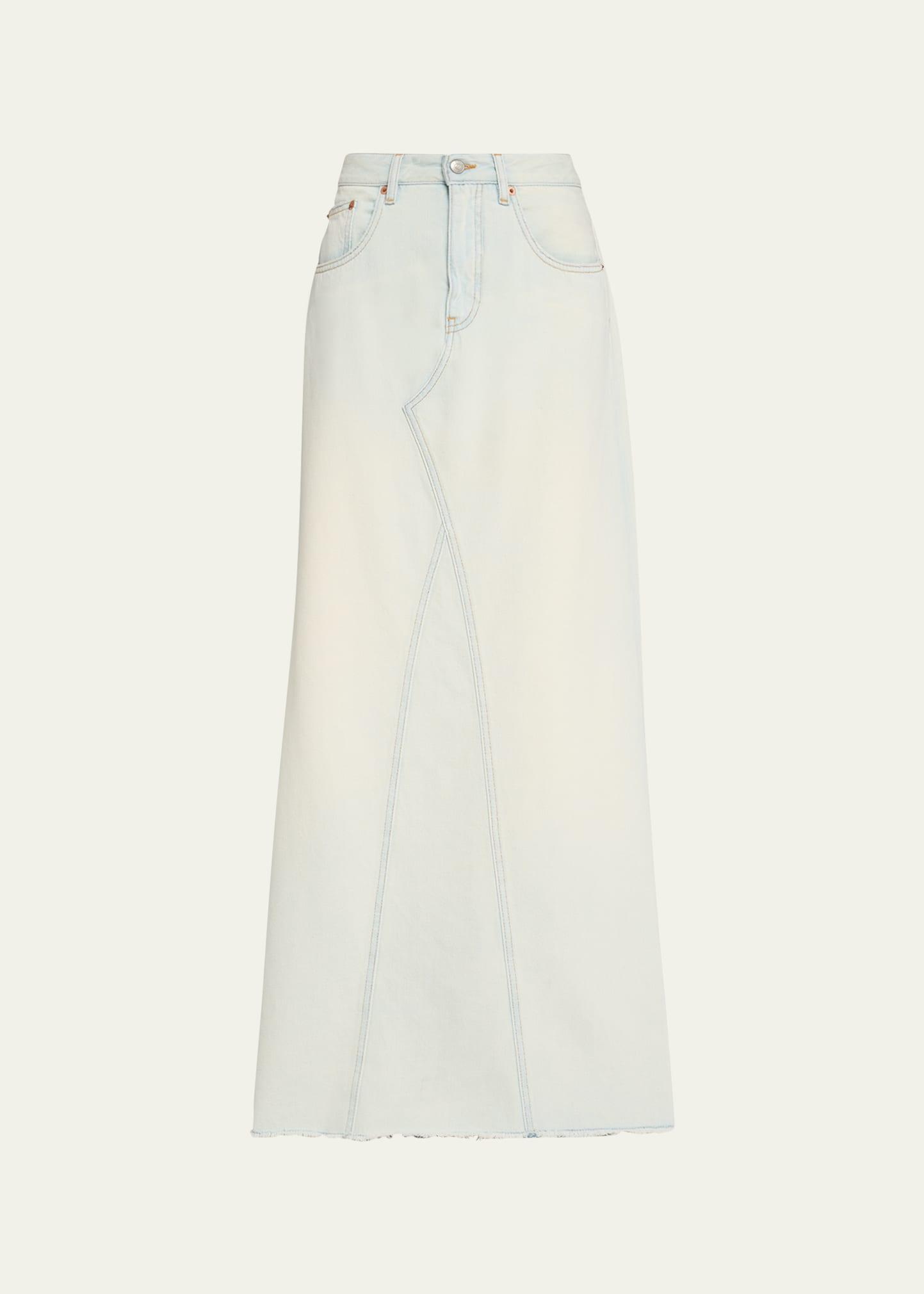 Womens Denim Maxi Skirt Product Image