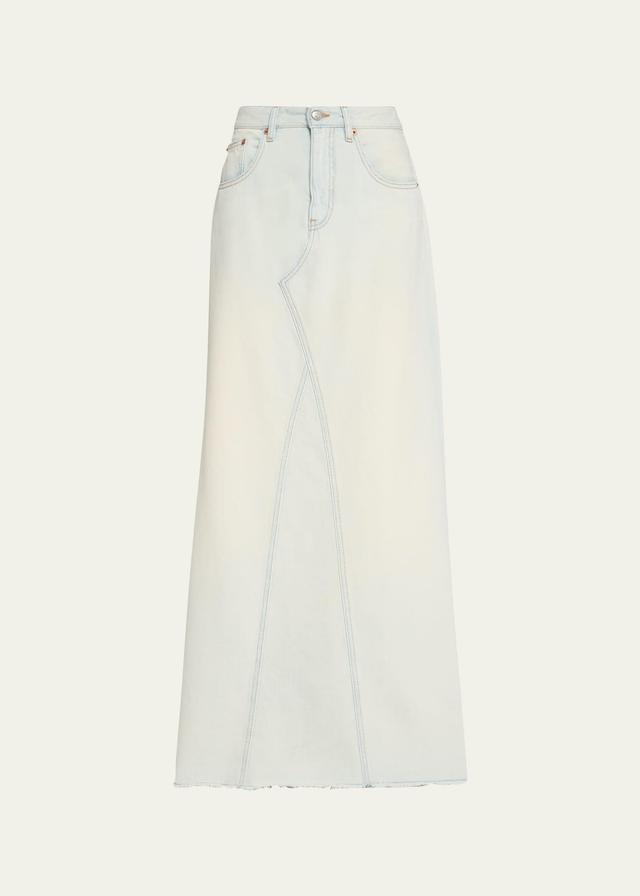 Womens Denim Maxi Skirt Product Image