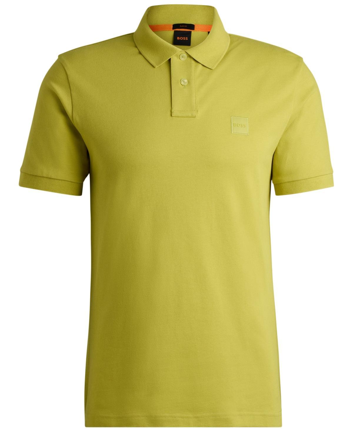 Boss by Hugo Boss Mens Logo Patch Slim-Fit Polo Shirt Product Image