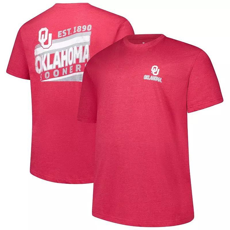 Mens Fanatics Crimson Oklahoma Sooners Ideal Faded Big & Tall T-Shirt Product Image