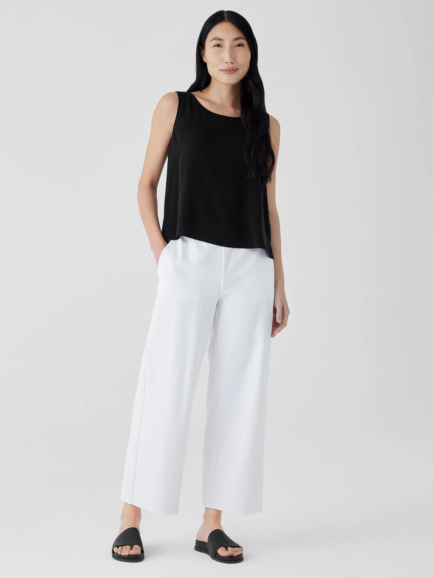 Cotton Blend Ponte Wide-Leg Pant Product Image