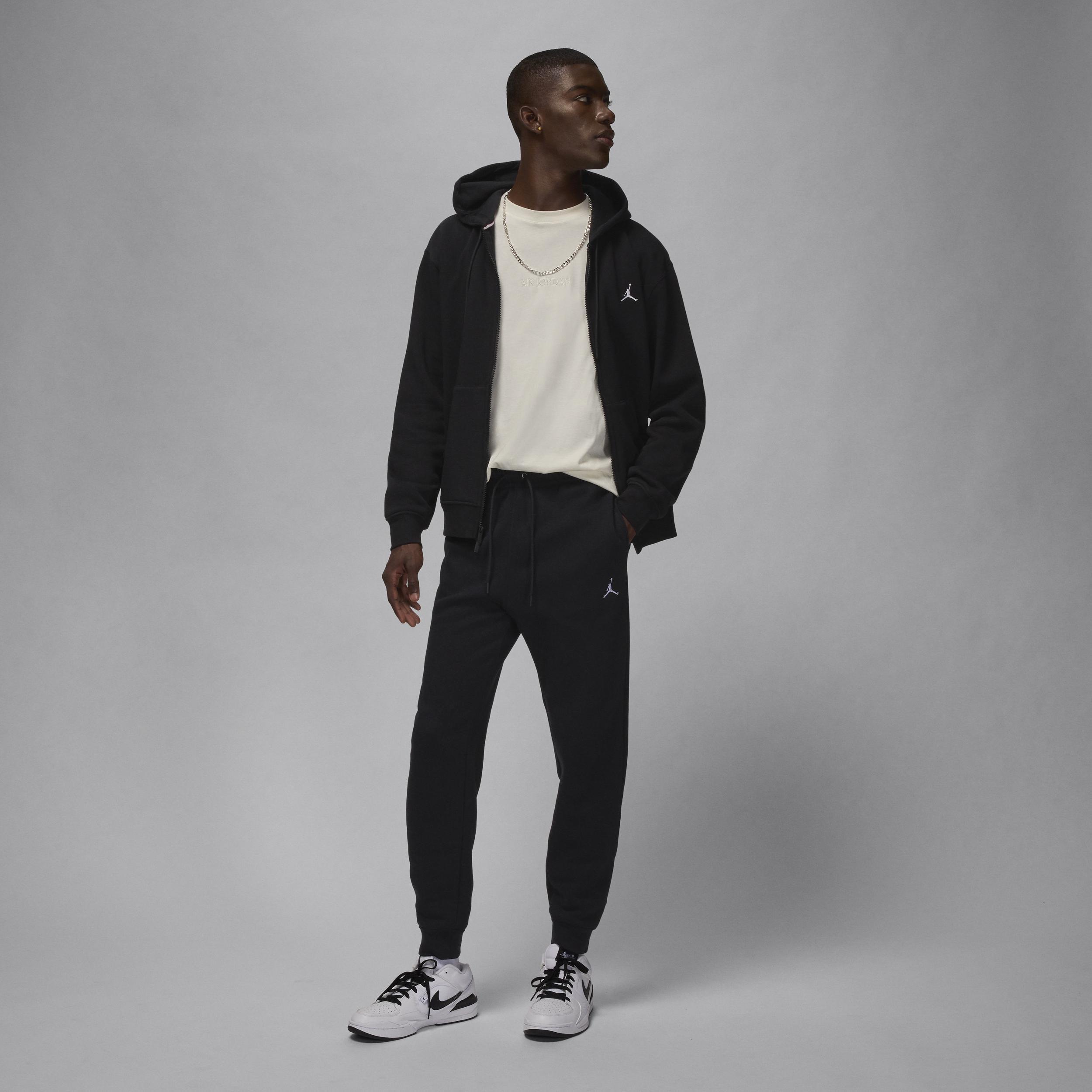 Jordan Mens Jordan Brooklyn Fleece Pants - Mens Black/White Product Image