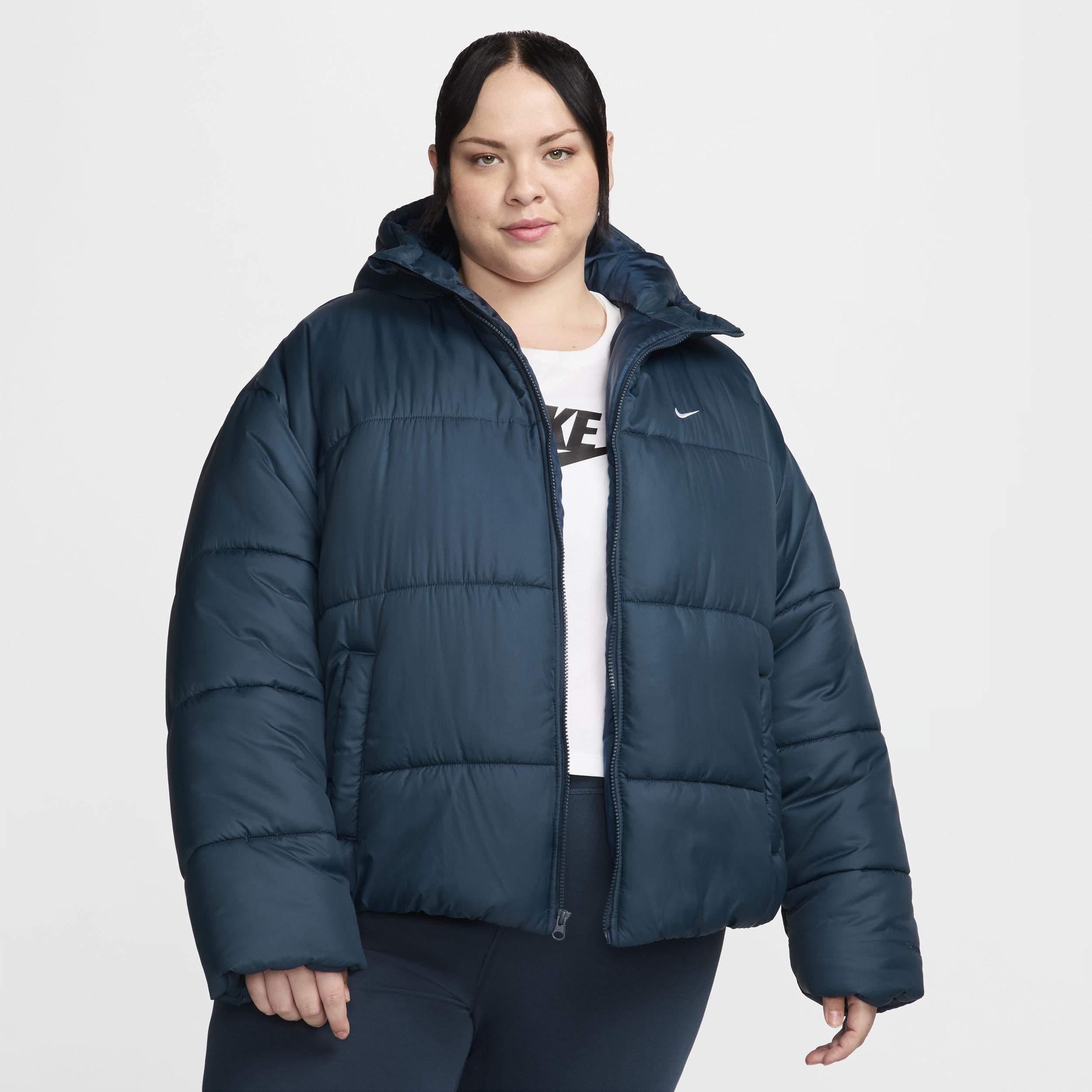 Women's Nike Sportswear Classic Puffer Therma-FIT Loose Hooded Jacket (Plus Size) Product Image