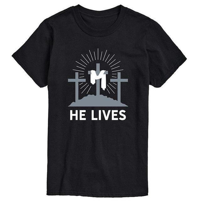 Mens He Lives Graphic Tee Product Image