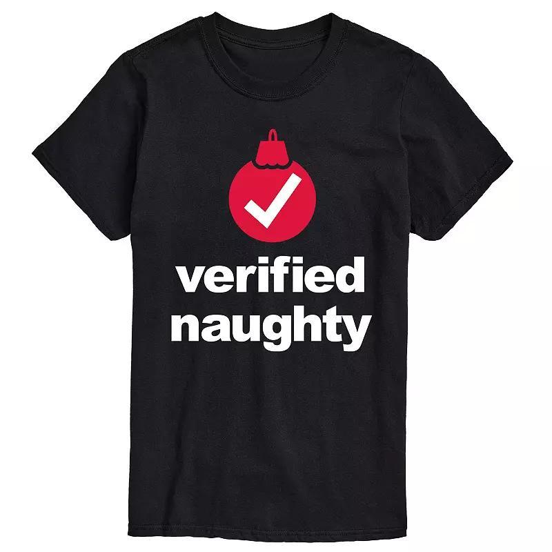 Big & Tall Verified Naughty Graphic Tee, Mens Product Image