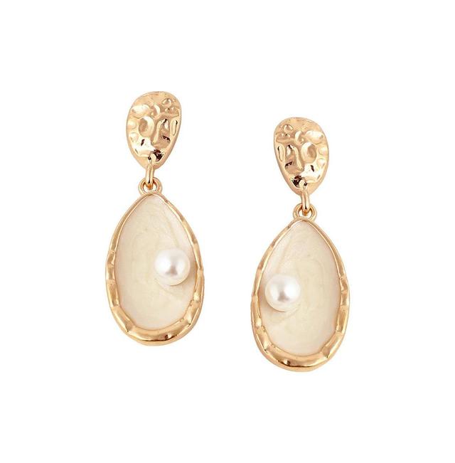 Sohi Womens Dented Drop Earrings Product Image