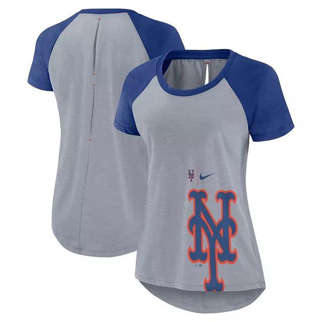 Womens Nike Heather Gray San Francisco Giants Summer Breeze Raglan Fashion T-Shirt Product Image