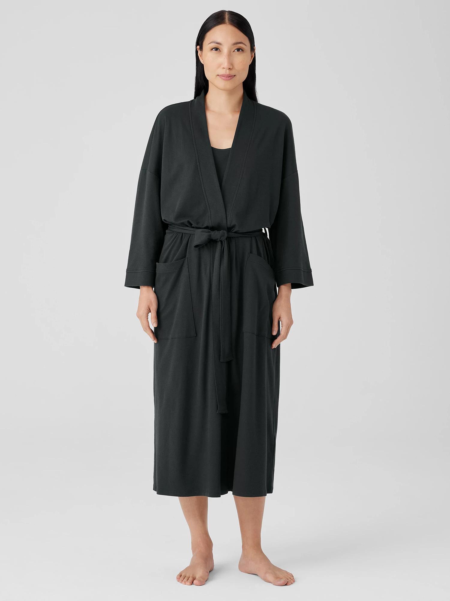 EILEEN FISHER Organic Cotton Interlock Sleep Robefemale Product Image