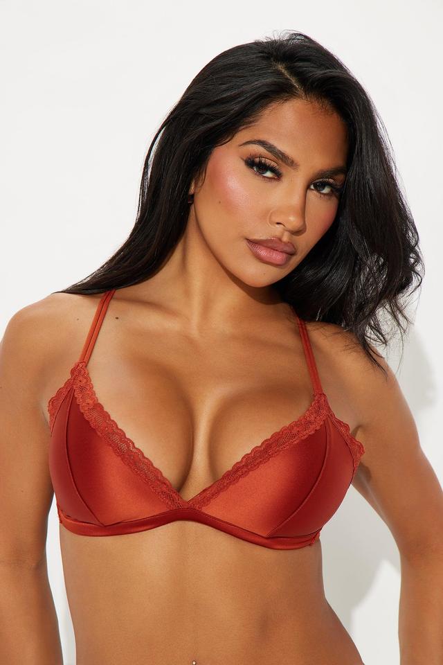 Shes Her Shine Lace Trim Wireless Bralette - Copper Product Image