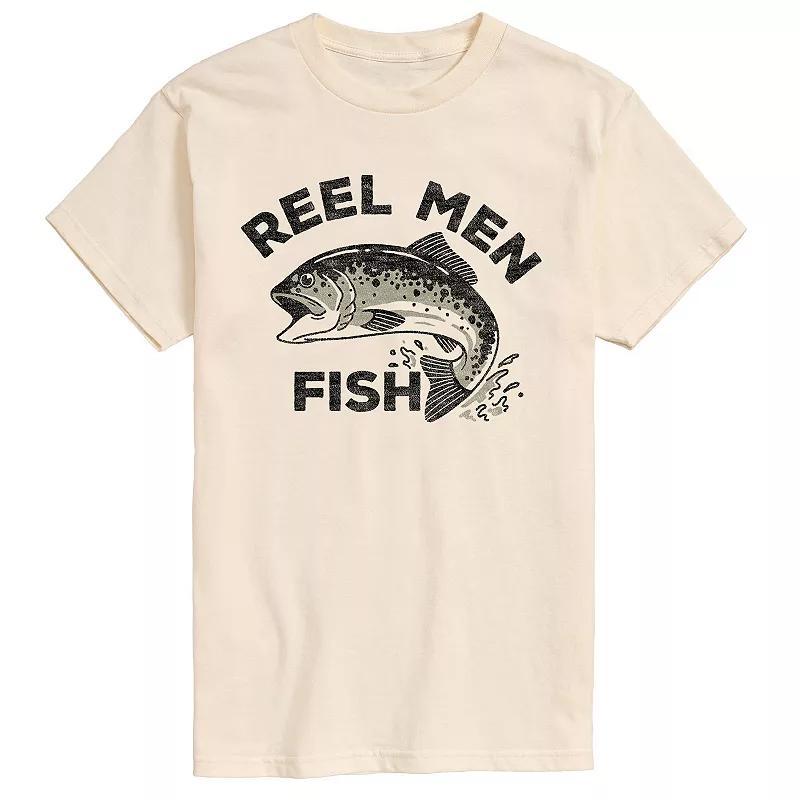 Mens Reel Men Fish Graphic Tee Ivory Product Image